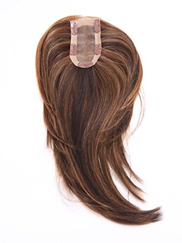 Top of Head Topper Color R1488H – Extensiones de cabello con clip Tru2Life con base de monofilamento sintético resistente al calor, paquete con