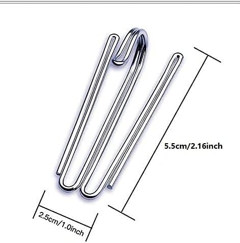 Ganchos de metal para cortinas, pasadores de cinta plisados, ganchos de punta profunda resistentes (paquete de 30)