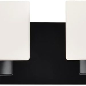 Design House 588426 Dove Creek – Lámpara de tocador regulable con vidrio esmerilado para espejo de baño, negro mate, 4 luces Design House 588426 Dove Creek – Lámpara de tocador regulable con vidrio esmerilado para espejo de baño, negro mate, 4 luces