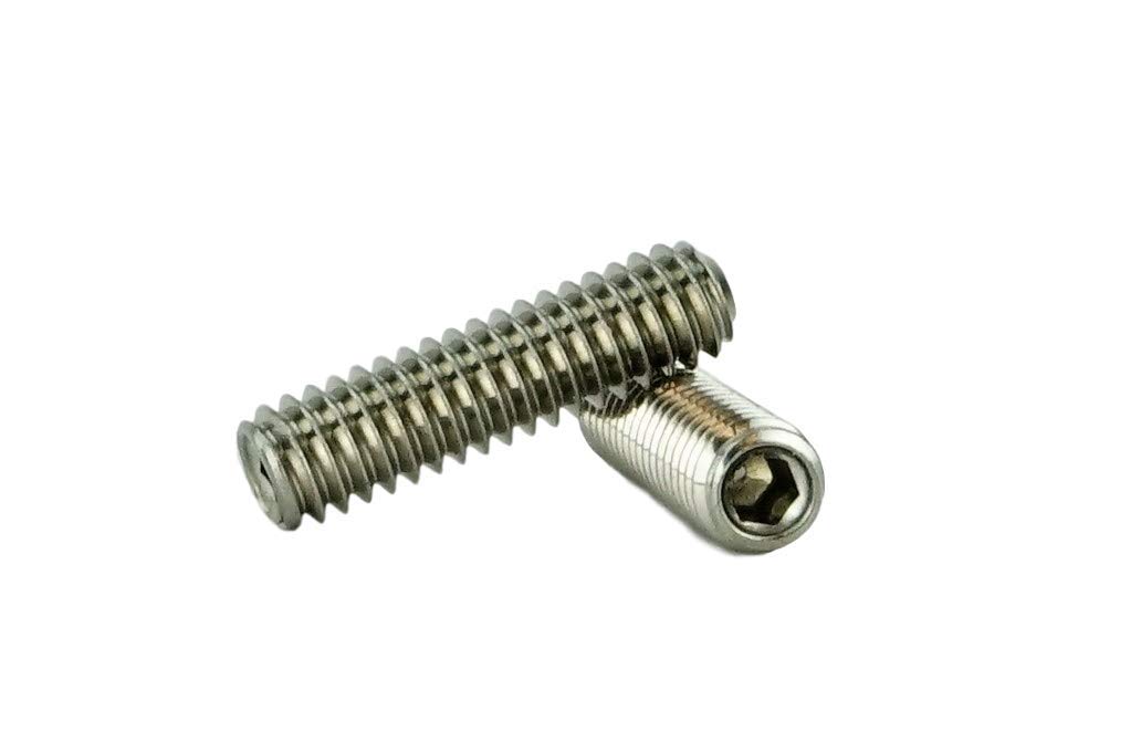 Acero inoxidable 8-32 x 58″ (14″ a 1″ disponible) Juego de tornillos de punta de copa, acero inoxidable 50 cantidad con llave hexagonal (8-32 x 58