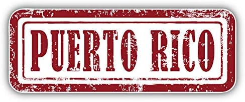 Puerto Rico Grunge – Sello de viaje para álbumes de recortes, calendarios, artes, manualidades infantiles, álbumes, diarios de viñetas, paquete de 50