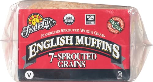 Food For Life, Sprout – Muffins ingleses de 7 granos, orgánico, 16 onzas (congelado)