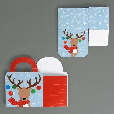 Current Dispensador de dinero navideño de renos y bolsa de regalo, 2-12 x 3 pulgadas con bolsa de regalo de 3 x 6-12 x 9 pulgadas, divertida caja de
