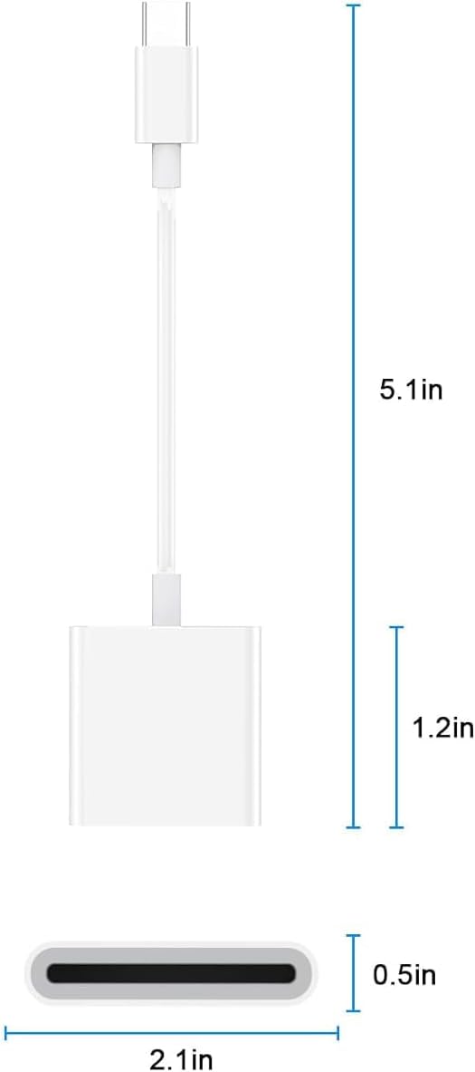 Lector de tarjetas SD USB C, lector de tarjetas USB C a SD para iPhone15 y superior, lector de tarjetas de memoria USB-C USB C a adaptador de