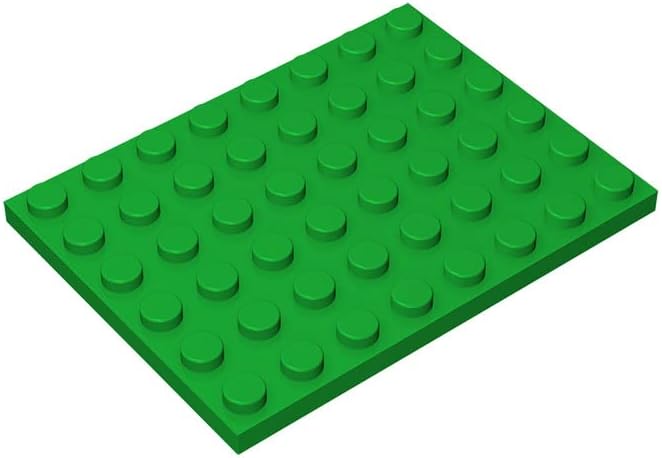 Placa de construcción clásica de 6 x 8 pulgadas, 20 placas verdes a granel, compatible con piezas y piezas Lego 3036, compatible con todas las