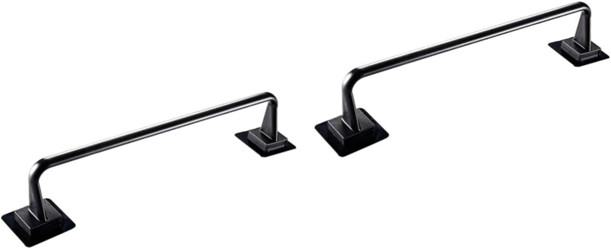 OSALADI Toallero autoadhesivo para toallas de pared, 2 piezas, soporte para toallas de pared, bata negra, toallero de plástico, estante de