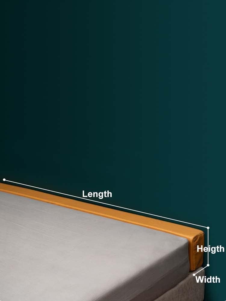 Almohadilla de cuero sintético para cabecero de cama, protección acolchada de cabecera, almohada larga para extensor de colchón suave, convertidor