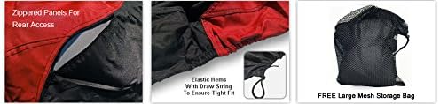 Funda impermeable para moto acuática compatible con SEA DOO GTI 1997-2000, color rojonegro, remolcable, protege de la lluvia, el sol y mucho más.