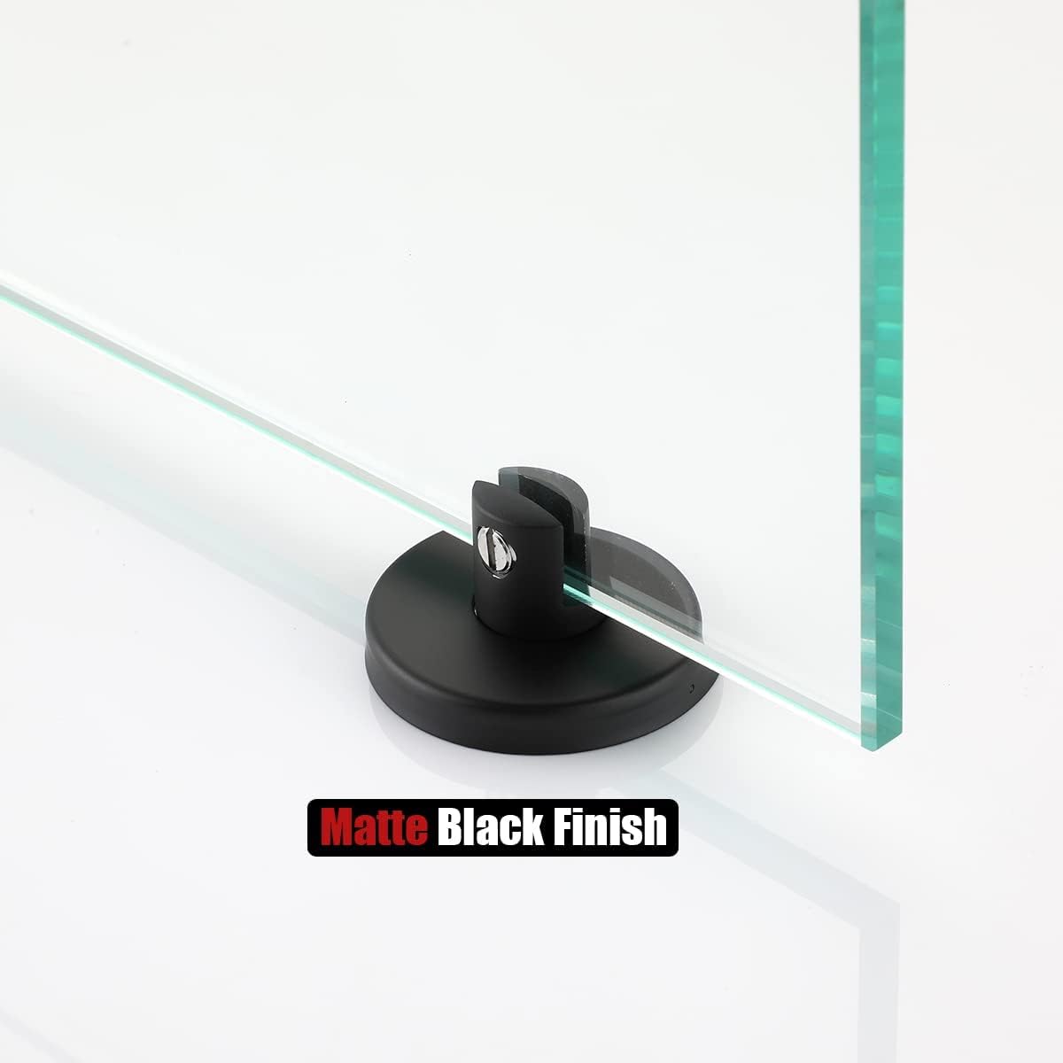JQK TGS101L20-PB – Estante de vidrio templado para ducha de 20 x 5 pulgadas, acero inoxidable 304 negro mate, TGS101L20-PB