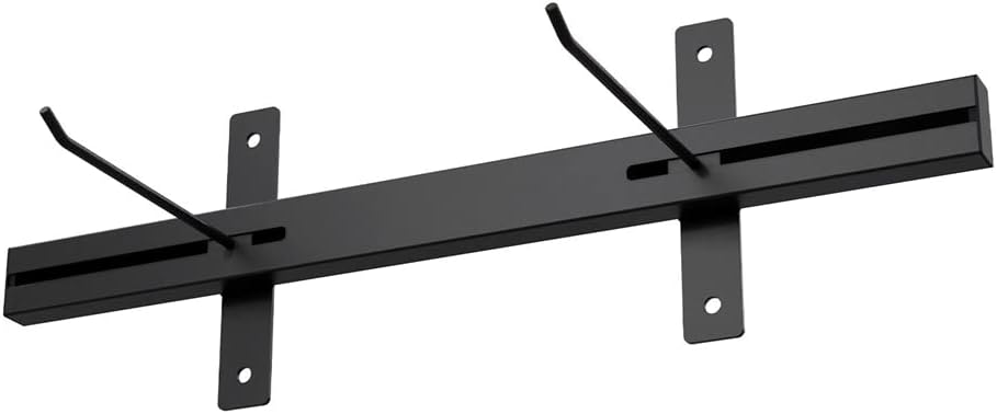 Power Systems Estante de pared ajustable para esterillas de yoga y fitness, color negro