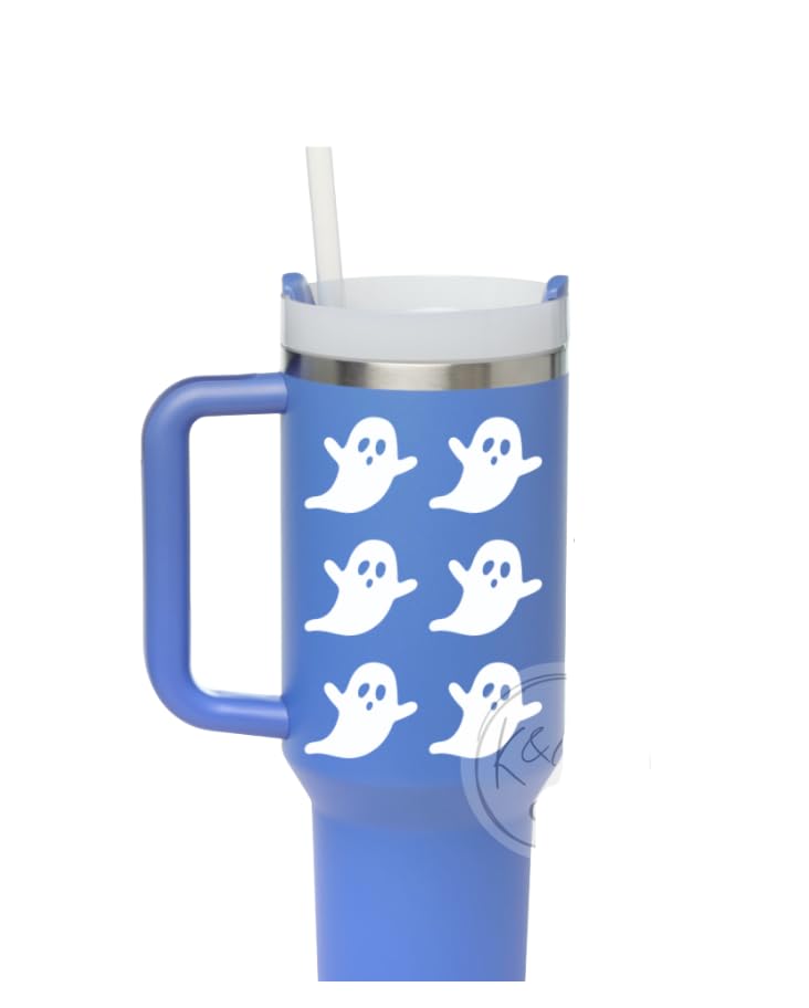 Ghost Vinyl Stanley Tumbler Cup Wrap, Halloween Decal Fall Decal 40oz Adventure Quencher Halloween fall Wrap boho stylish tumbler boho decor