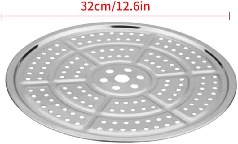 Paquete de 2 estantes de acero inoxidable para conservas a presión de 12.6 pulgadas, estantes de conservas duraderos, bandeja de vapor redonda para