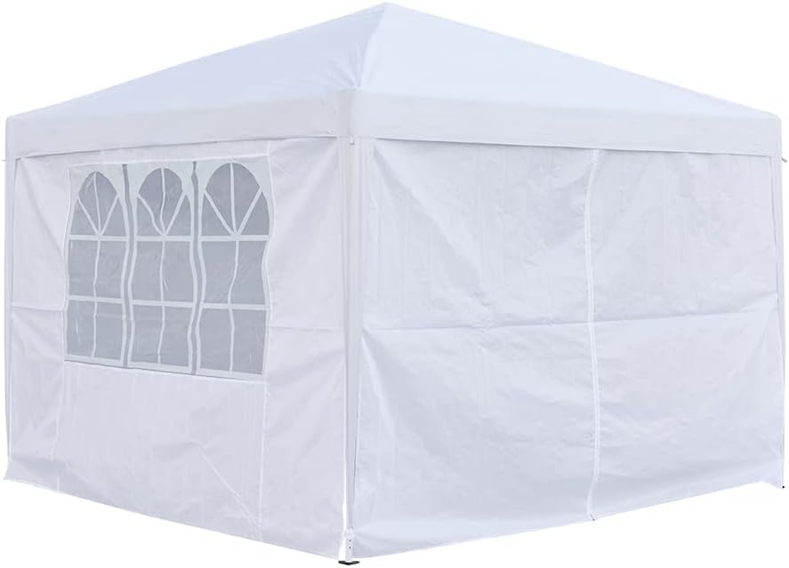 Panana Carpa desplegable para exteriores, carpa de 8.2 x 8.2 pulgadas, toldo plegable con 4 paredes laterales y bolsa de transporte para festival,