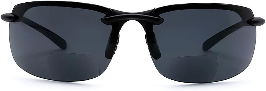 VITENZI Bifocal Sunglasses Semi Rimless Wraparound Reading Sun Tinted Glasses with Readers – Monza