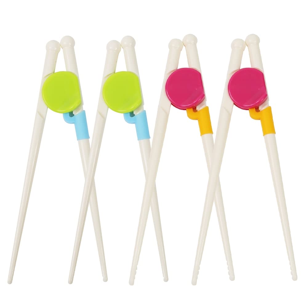 4 pares de palillos para niños, juego de palillos de entrenamiento, palillos de aprendizaje, desmontables para principiantes, niños, aptos para