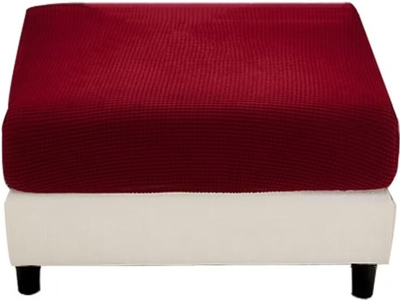 Funda otomana rectangular súper elástica de ajuste suave para taburete de pies, 16 x 25 pulgadas, 31 x 38 pulgadas, muebles para sala de estar, con