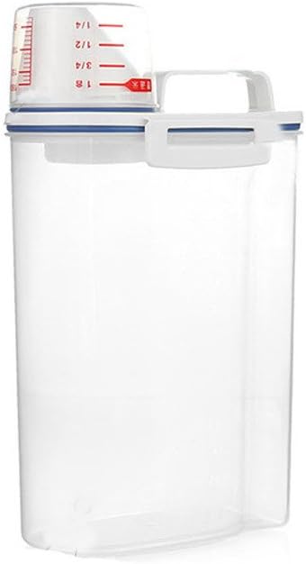 Juego de recipientes de almacenamiento de alimentos con tapa, plástico sin BPA para cocina y despensa, organizador hermético portátil para arroz,