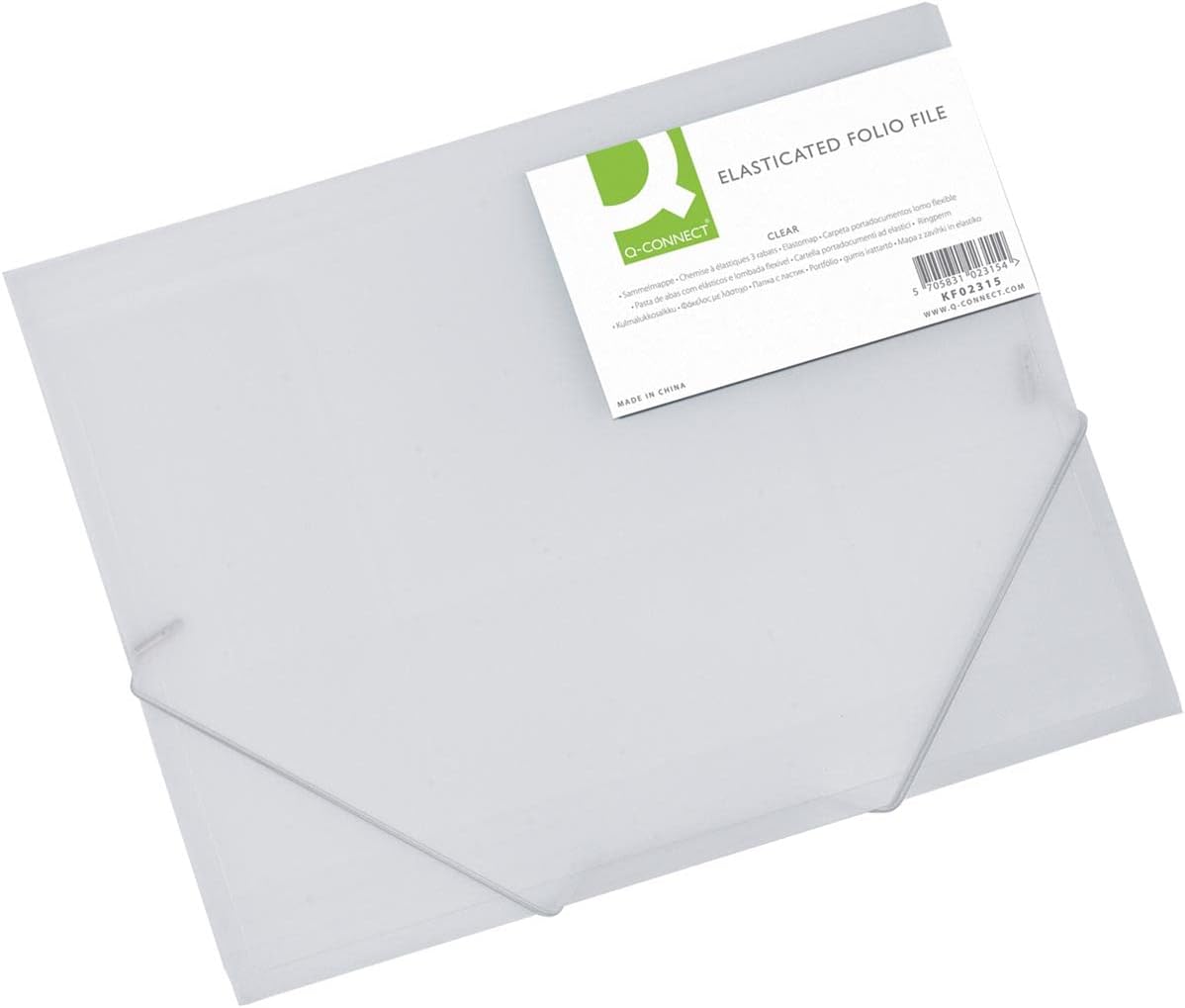 Carpeta Elástica 3 Solapa A4 Transparente KF02315