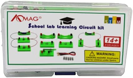AOMAG Kit de circuito de aprendizaje de laboratorio de ciencias de física, juego de experimentos de electricidad, circuitos de construcción para