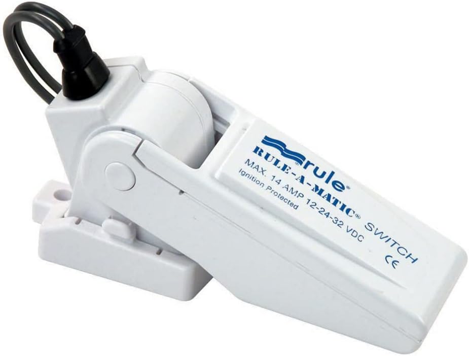 Rule Bomba de sentina de 10-6UL, 2000 GPH, no automática, 12 voltios con cables de cable de 6 pies, interruptor de flotador de bomba de achique