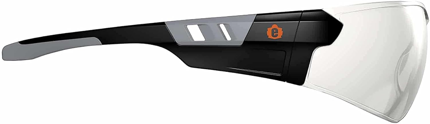 Ergodyne – 59180 Skullerz SAGA – Gafas de seguridad sin marco, para interiores y exteriores, color negro mate