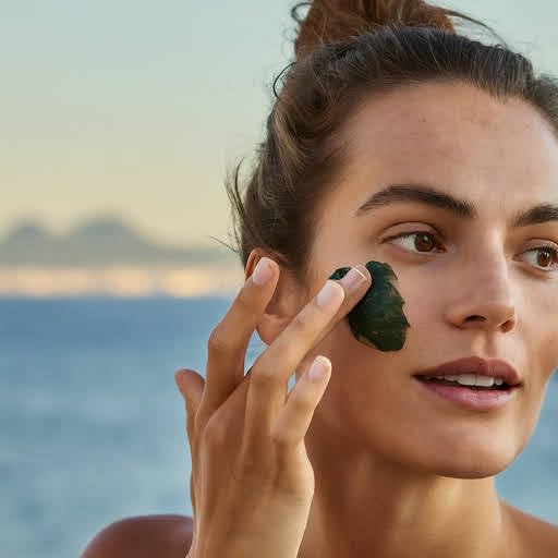 Máscara facial de algas vivas. Unisex. Fabricado en Nueva York. Con extracto de algas marinas, ácido hialurónico. Rejuvenecimiento, reduce las