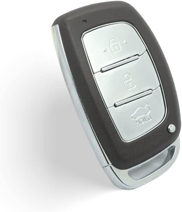 SEGADEN Carcasa para llave de repuesto + llave de inserción de emergencia en blanco sin cortar compatible con Hyundai Tucson Ioniq Verna de 3