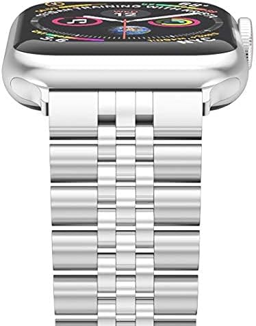 Wolait – Correa pesada de acero inoxidable con cierre plegable de mariposa para iWatch Series 76SESeries 543 compatible con Apple Watch Band de 1.77