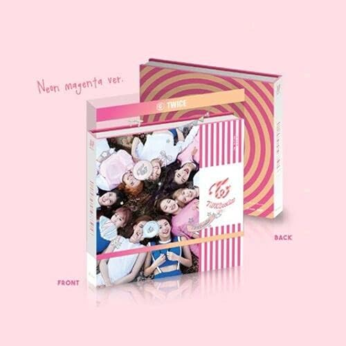 TWICE – TWICECOASTER  LANE 1 Neon Magenta B ver. (3er mini álbum) CD+88p Photobook+2Photocards+Póster plegado+Juego de tarjetas de fotos extra de