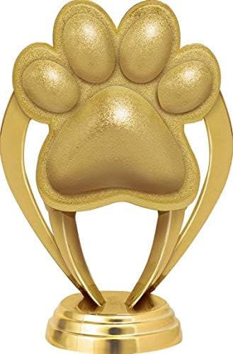 Trofeos de huellas de patas, premio trofeo de huellas de estrellas rojas con grabado personalizado