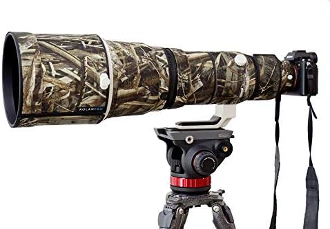 ROLANPRO Nylon impermeable lente camuflaje lluvia cubierta para Sony FE 23.622 in F4 GM OSS lente funda protectora armas ropa # 9 clásico hierba