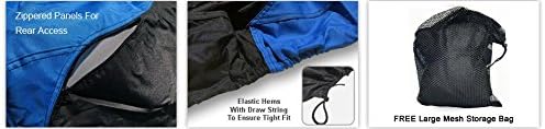 Funda impermeable para moto acuática compatible con SEA DOO RXT-X 260 2010-2014 – Color azulnegro – Remolcable – Protege de la lluvia, el sol y