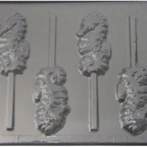 Molde náutico para piruletas de caramelo de chocolate con caballito de mar Molde náutico para piruletas de caramelo de chocolate con caballito de mar