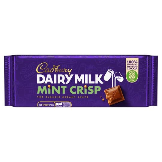 Cadbury Leche Lechera Menta Crisp Standard Bar (irlandés) – 1.73 oz (paquete de 6)
