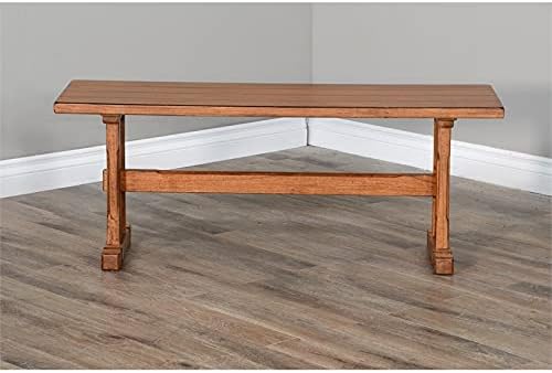 Sunny Designs Sedona – Banco lateral de madera Mindi de 18.5 pulgadas en roble rústico