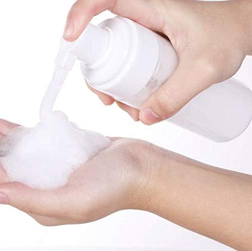2 piezas de plástico transparente espumador líquido bomba de jabón dispensador de jabón espumoso de viaje, 3.4 fl oz