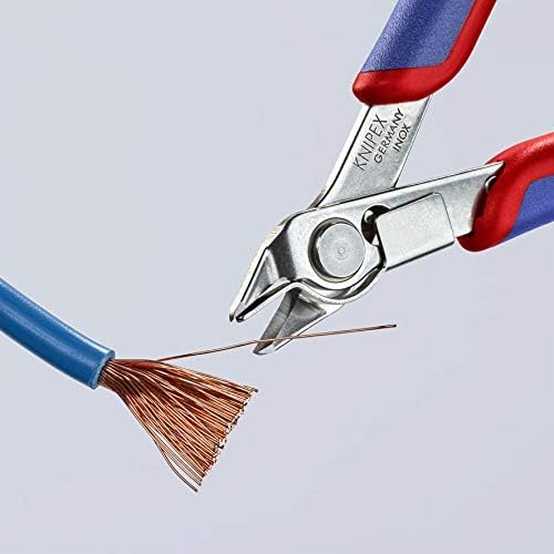 KNIPEX – 78 13 125 Herramientas – Super-Cuchillas Electrónicas, Acero INOX, Multi-Componente (7813125), 5″ con Catcher de Plomo