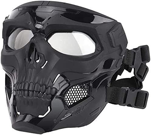 NC PJ – Casco táctico rápido y máscara ajustable de Airsoft, máscara de cara completa, adecuada para paintball, Halloween, juegos de rol, fiestas de