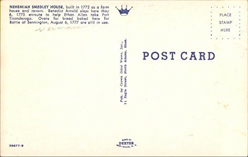 Nehemiah Smedley House Bennington, Vermont VT Original Vintage Postcard