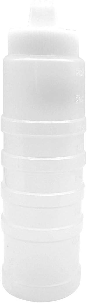 GARASANI Dispensador de botellas de condimentos exprimibles de salsa de 4 agujeros (24 oz – 23.7 fl oz)