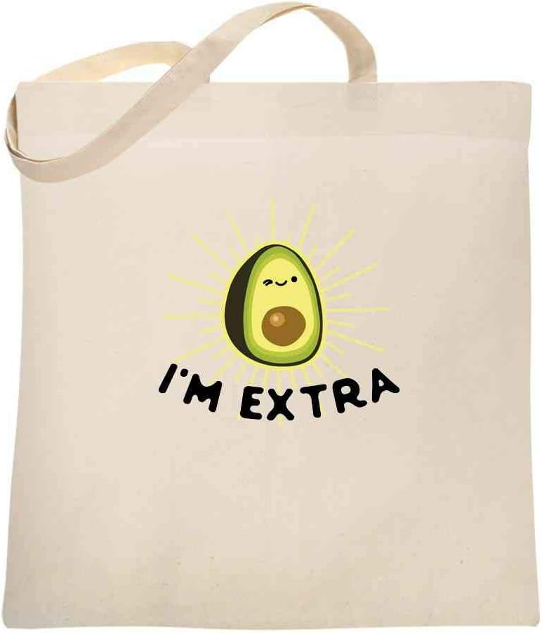 Pop Threads Im Extra Avocado Guacamole Cute Funny Canvas Tote Bag