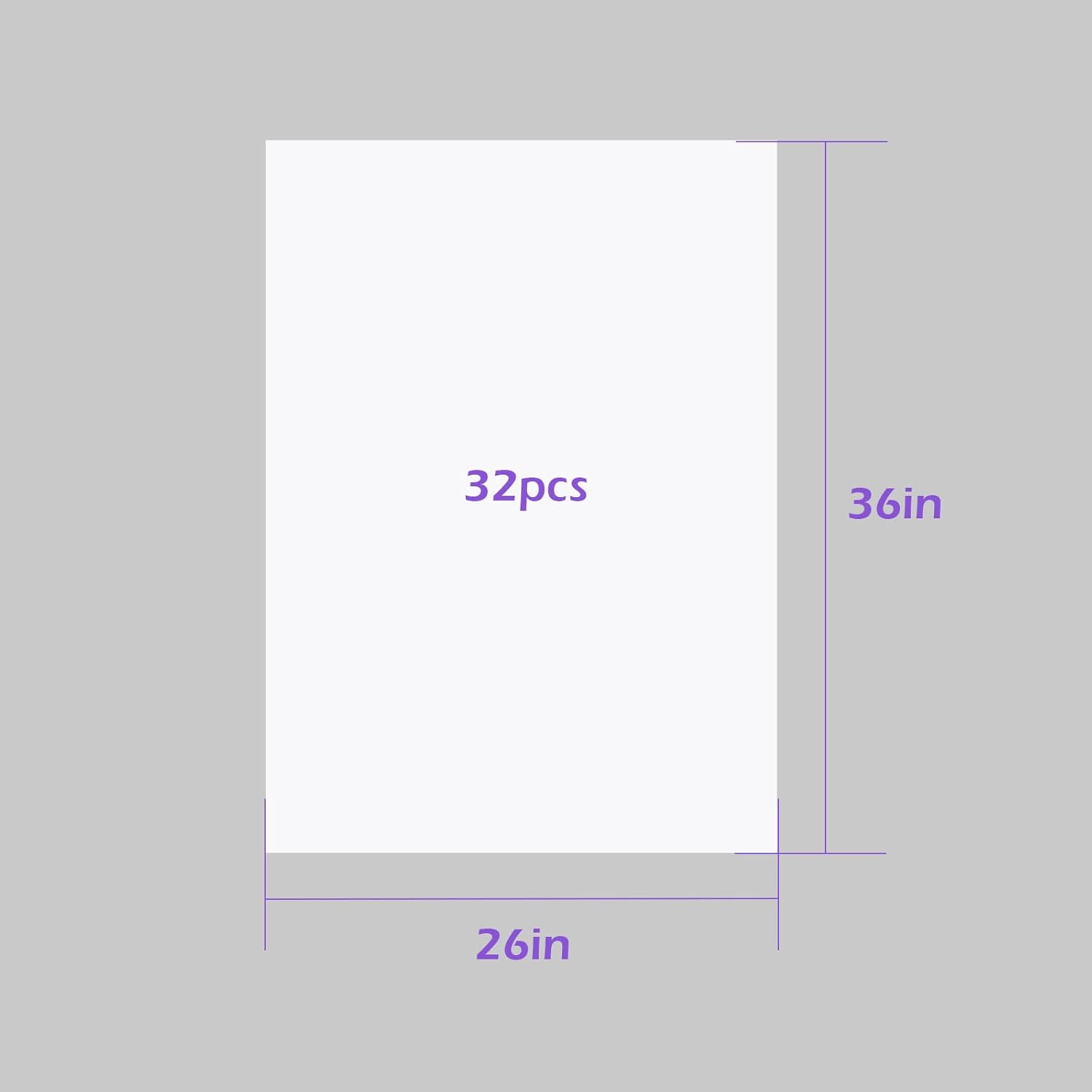32 hojas de papel de seda blanco sin ácidos de 24 x 36 pulgadas para almacenamiento, bolsas de regalo, papel de archivo sin búfer y sin lignina para