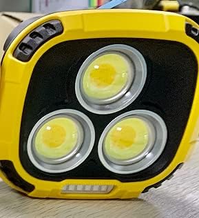WARSUN Luz de trabajo recargable LED, luz de inundación portátil COB de 3300 lúmenes, luz de trabajo magnética giratoria de 180, luz mecánica con