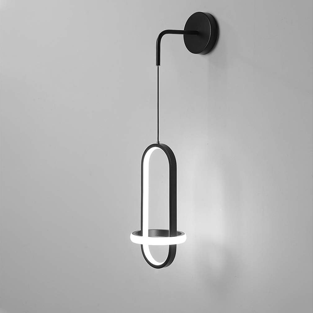 Apliques de luz de pared moderna 21W LED lámpara de pared creativa diseño de anillo ovalado lámpara de pared interior lámpara de acrílico lámpara de