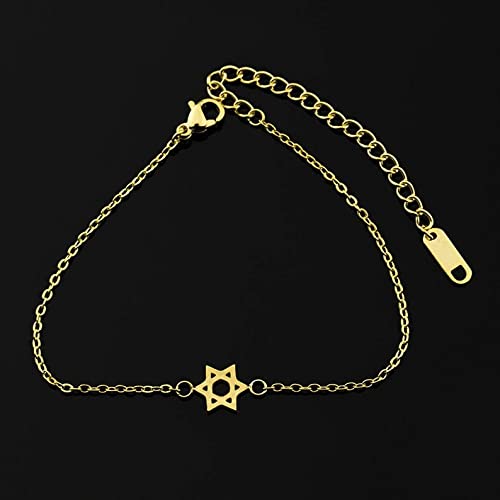 star of david, jewish jewelry, jewish bracelet, bracelet, magen david, bat mitzvah gift, star bracelet, judaica jewelry, jewish, judica (Gold)