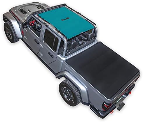 SPIDERWEBSHADE Parasol de malla para Jeep compatible con Jeep Gladiator JT de 4 puertas (2018 -actual), fabricado en los Estados Unidos, parasol de