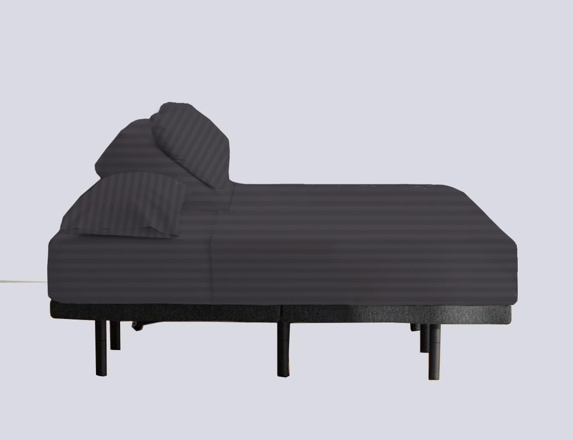 Sábanas 100% de algodón egipcio de 800 hilos, bolsillo profundo de 18 pulgadas, parte superior flexible, tamaño King, sábanas superiores de 32
