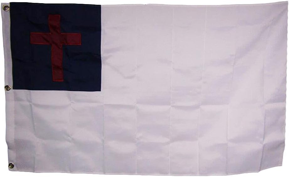 Premium 3×5 Embroidered Christian Christ 600D Nylon Flag 3’x5′