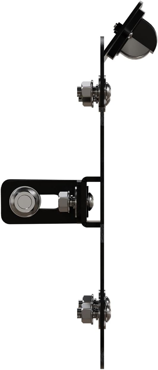 SUORTO – Marco universal para matrícula frontal con luz LED para el anillo en D de parachoques compatible con Jeep, Ford, Dodge, Chevy, GMC, Nissan,