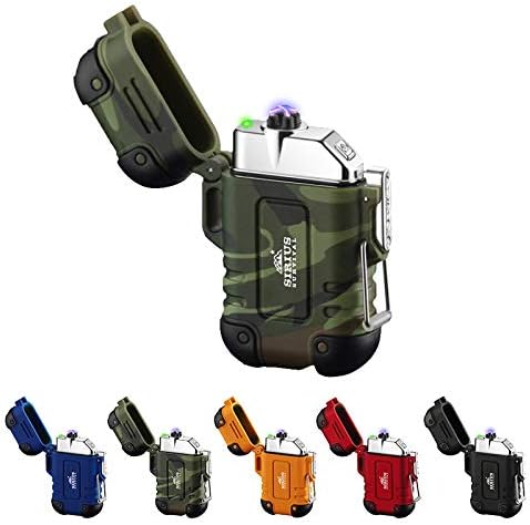 Sirius Survival Arc4 – Encendedor de plasma resistente al agua y resistente al viento, doble arco orientado en la parte superior, encendedor